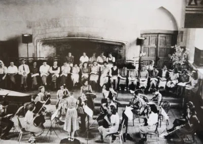 Imogen Holst, Dartington Great Hall Rehearsals with students & staff, probably Bach 1949 - with kind permission of John Wellingham
